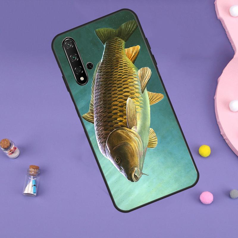 CARP FISH FISHING For Huawei Nova Y61 Y60 Y70 Y72 Y73 Y90 Y91 9 10 SE 7i 8i 11i 12i P30 P40 Lite P60 Pro Case