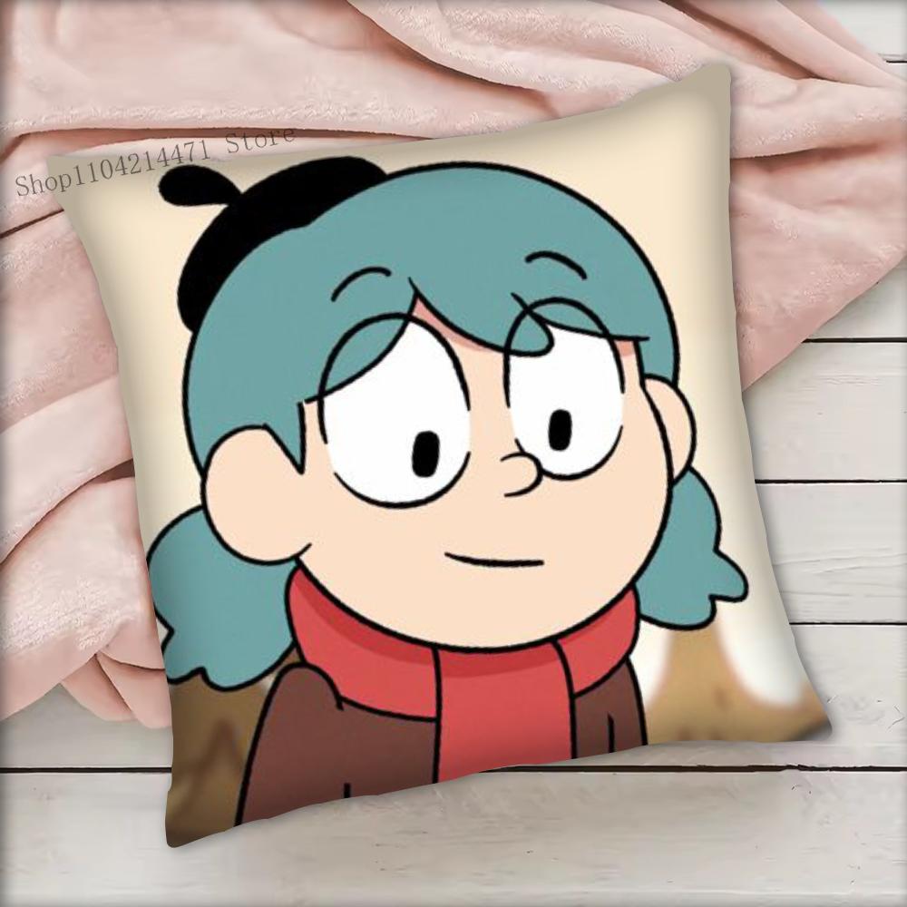 1pc H-Hilda Cartoon Girl Pillow Case Square Bedroom Sofa Leisure Comfort Cushion Car Living Room Home Decoration