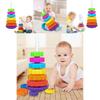 Regenbogen Drehender Baby Frühe Bildung Stapelkreis Kinder Lernspielzeug