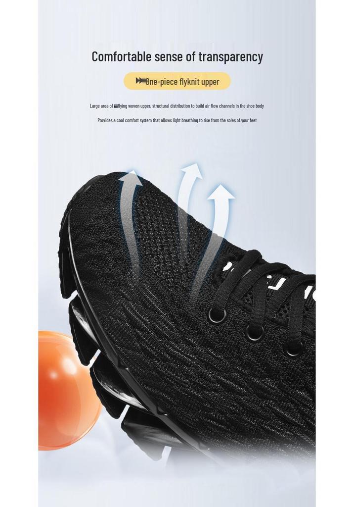 2024 Men's Breathable Mesh Running Shoes - Trendy, Large Size, Casual Sporty Blade Design for Spring & Autumn