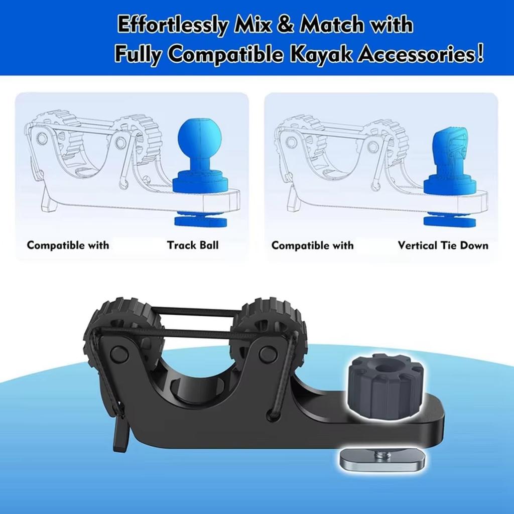 Extended Kayak Paddle Holder Kayak Track Mounting Accessories Kayak Paddle Holder For Standard Paddles