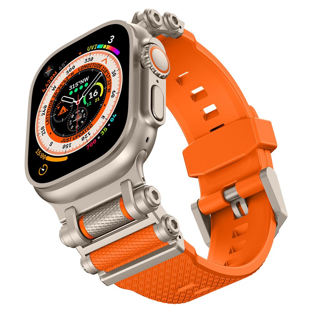 Rubber Sports Strap for Apple Watch Ultra 3 49mm Series 11 10 46mm Silicone Metal Bracelet for iWatch 9 8 7 6 SE 44MM 45MM Band