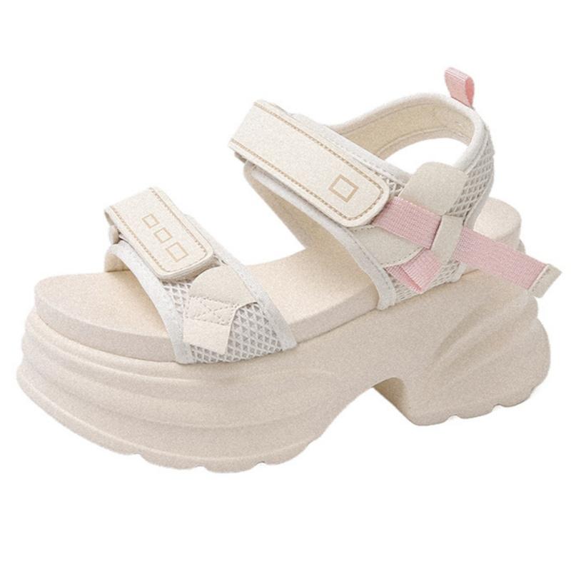 Summer New  Sports Women Sandals High Heeled Thick Soled Platform Open Toe Outdoor Slides Women Sandals Zapatos De Mujer