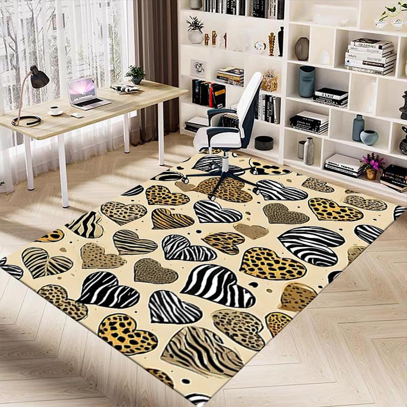 1 Stück Zebra-Print Leopard-Print Extra Groß Rutschfester Teppich, Büro, Familie, Schlafzimmer Großer Teppich Innen Teppiche, Lebendige Farben