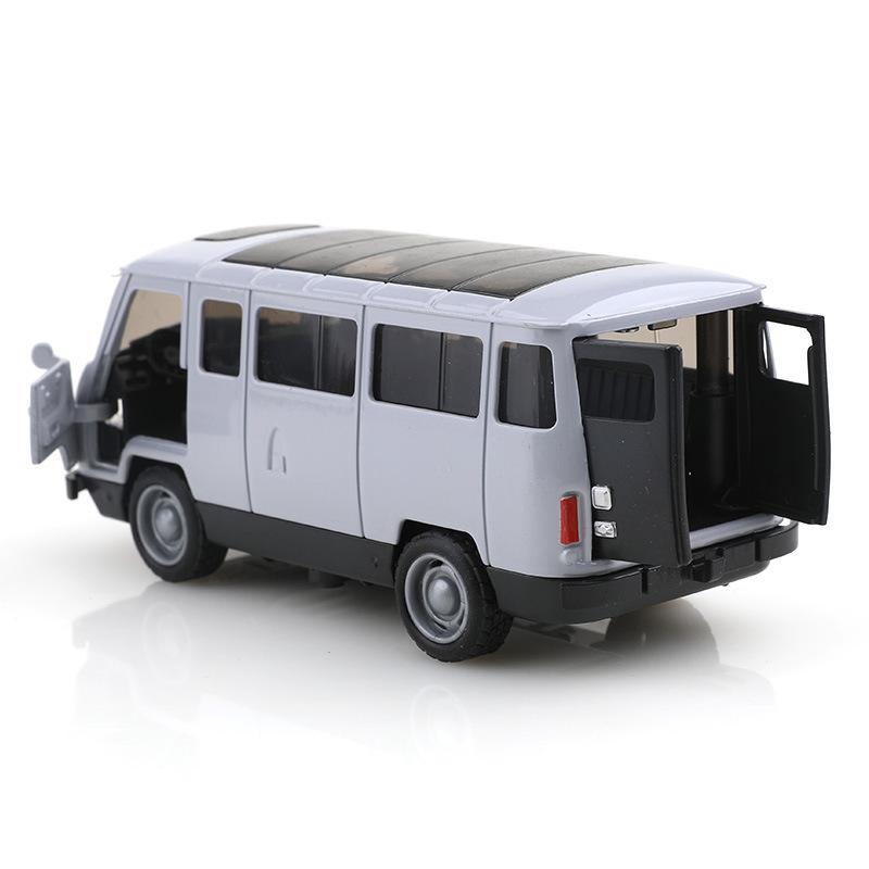 1/36 UAZ Travelers Bus in Lega Modello di Auto Giocattolo in Metallo pressofuso Veicoli per Tour Cittadino del Traffico Modello di Auto Simulazione Pull Back Regalo per Bambini