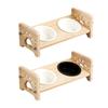 Raised Cat Feeding Bowls Adjustable Height Multifunctional Sturdy Pet Feeder