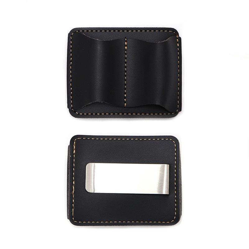 Retro Travel Pencil Holder with Durable Stainless Clip Lightweight Pen Storage Case for Journal Notebook Office Supply
