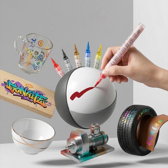 Permanent Paint Pen Oil-Based Markers Quick Dry Waterproof Marking Pens for