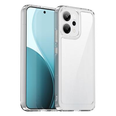 For Oppo Reno14 5G (Global) Case WANLONFENG MF Series TPU Acrylic Clear Phone Cover with Tempered Glass Film