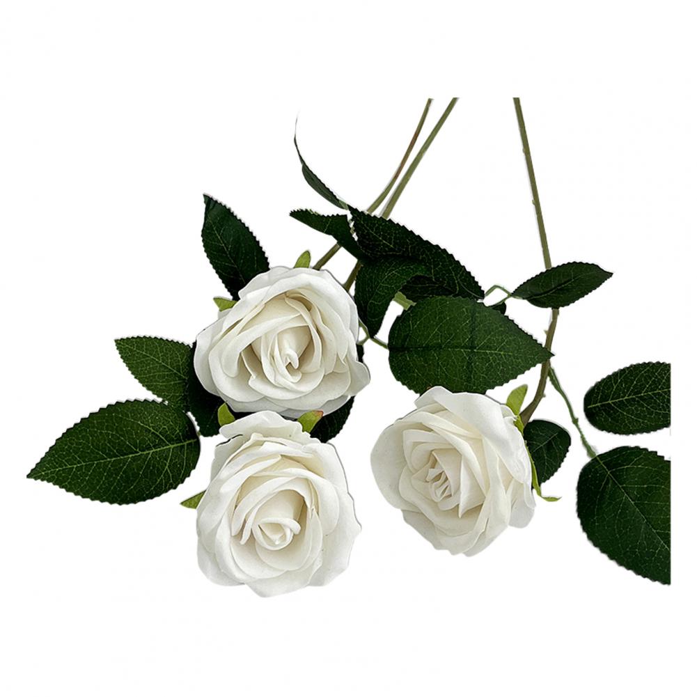 5pcs Simulated Rose Bouquet Artificial Flower Arrangement Vibrant Simulated Flower Bouquets No Withering Long-lasting Decor for Home