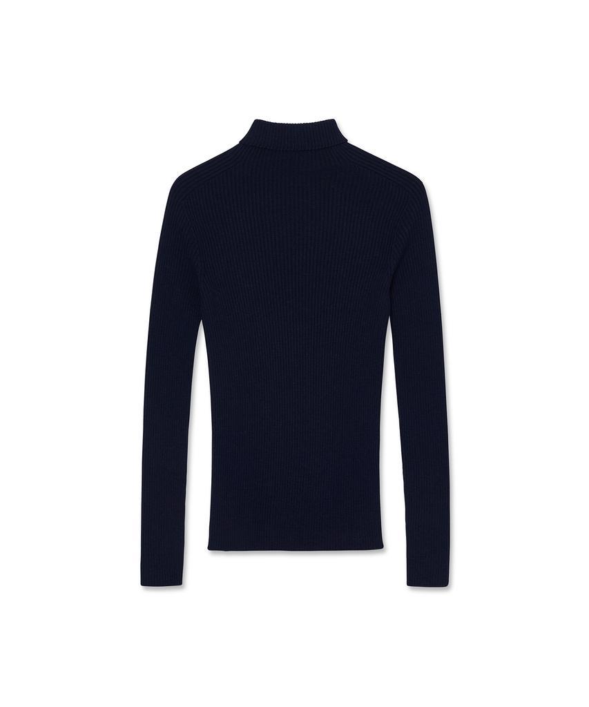 IOLO Women'S Whole Garment Rib Turtle_Navy
