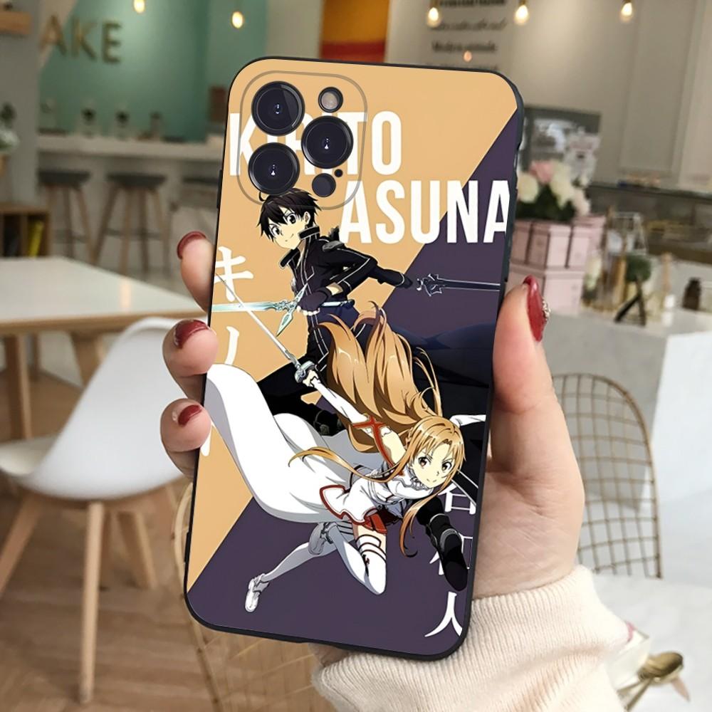 Sword Art Online SAO Anime Phone Case For iPhone 15 6 7 8 Plus 11 12 13 14 Pro SE 2020 MAX Mini X XS XR Back Funda Cover