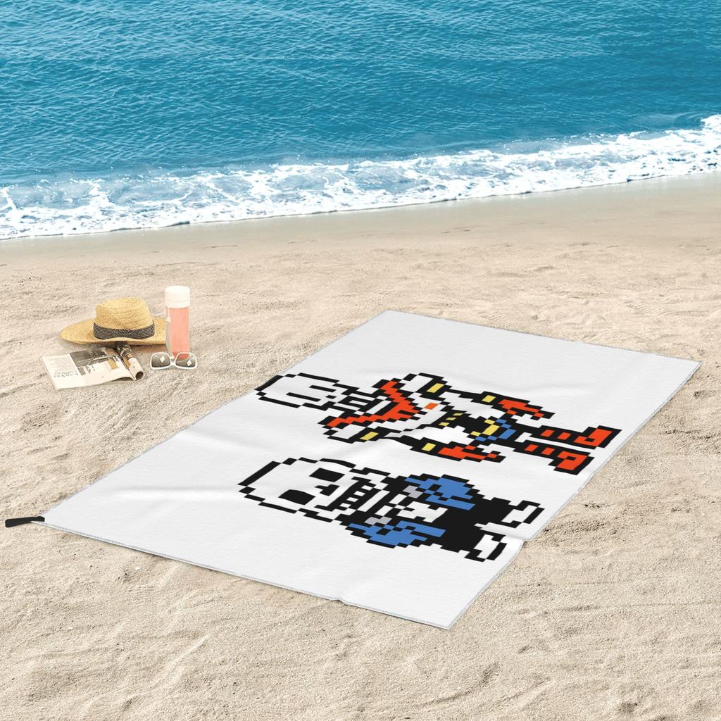 Undertale Sans And Papyrus Beach Towel Soft Microfiber Quick Dry Absorbent Quick Towels For Pool