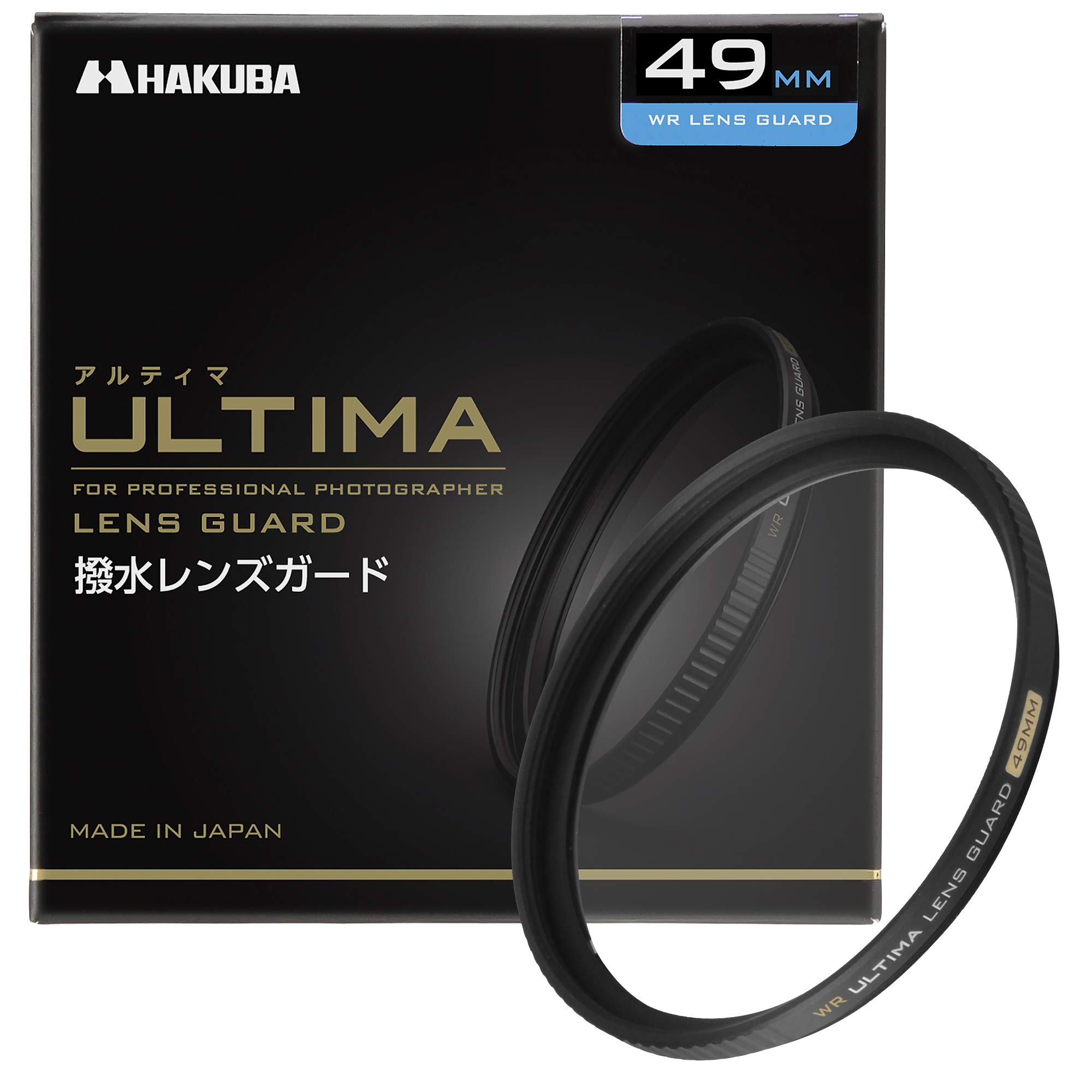 

HAKUBA 49mm Lens Filter ULTIMA WR Transmittance Wide Band Ultra Low Reflection Water Repellent Stain Resistant Thin Frame Made in Japan For Lens