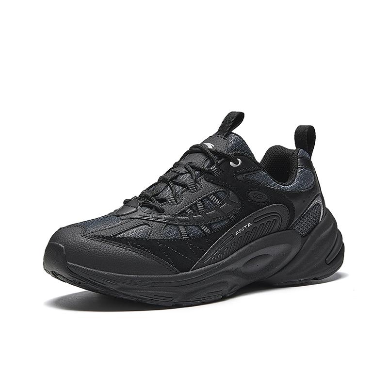 Anta Running Series Exploration Comfortable Non-Slip Wear-Resistant Shock Absorption Low-Top Casual Running Shoes Men Sneaker Black 912445585-3