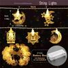 1.5M/3M Moon Star Castle Oil String   Light  Battery Power EID Mubarak Holiday Decoration