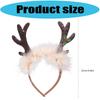 Soft Reindeer Antlers Headpiece Adjustable Size For Family Christmas Party Costume Dressing Up Photo Booth Props