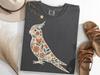 Floral Cockatiel Silhouette Shirt, Boho Cockatiel TShirt, Garden Bird Graphic Tee, Nature Parrot Lover Shirt, Cockatiel Gift Tee
