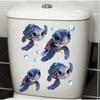 Autocollant de toilette 3D créatif et réaliste avec vision de chat mignon, décoration de couvercle de toilette en PVC auto-adhésif et imperméable