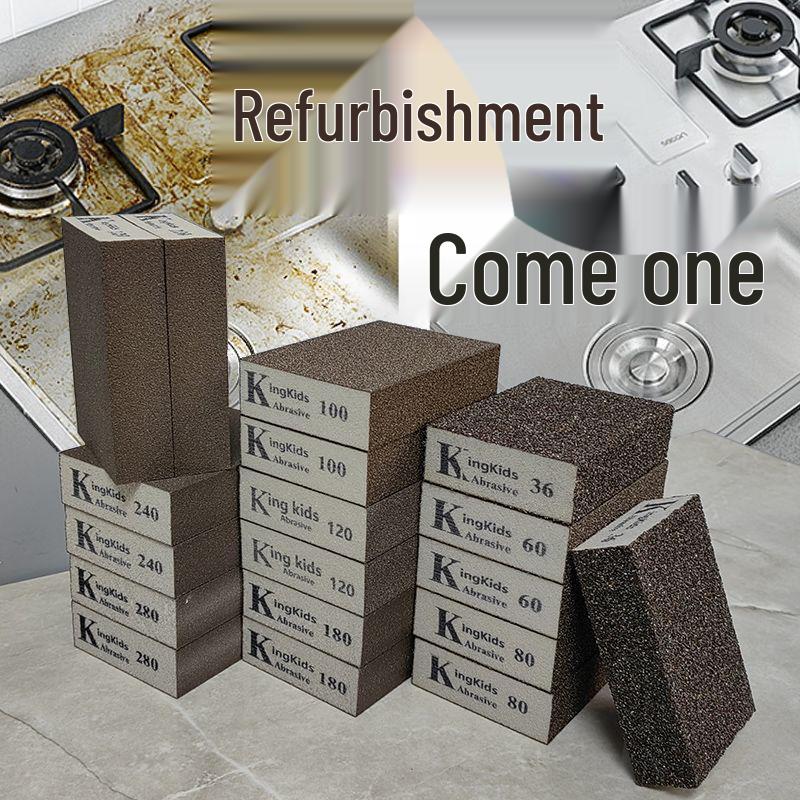 Sponge Sanding Block for Grout, Paint, and Rust Removal; Perfect for Walls, Woodworking, and Model Lines.