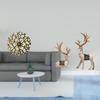 Rustic Scenic Metal Wall Art And Reindeer Statue Ornaments Wrought Iron Plaque 3D Hanging Pendants