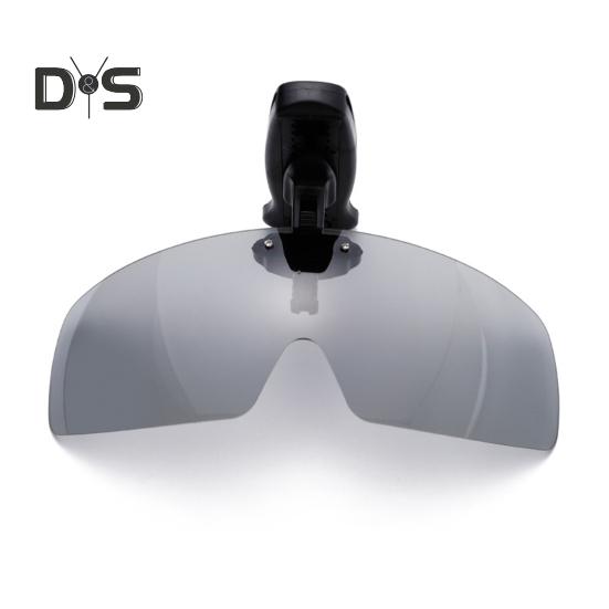 Polarized Clip Sunglasses for Men Women Frameless Flip Up One Piece Shield Lens UV Protection Glasses for Fishing Cycling Driving Running Climbing