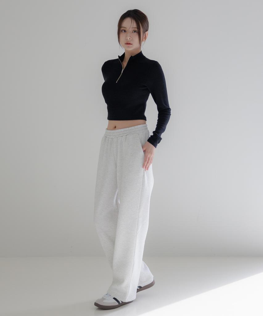 KITTY POTTERY Essentials Semi-Wide Sweatpants White Grey