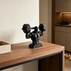 Figurka svalovce 3D tisk, matná černá, realistický model svalové postavy pro vzpírání se stabilní základnou, dekorace do posilovny pro muže, dárek pro fitness
