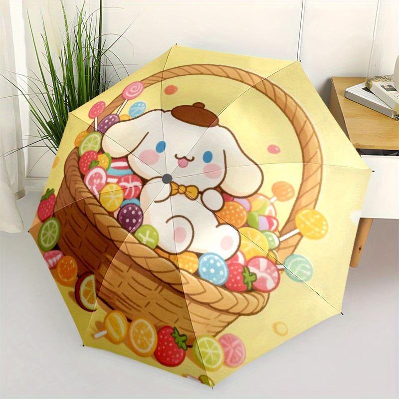 

1pc Cute Bunny Basket with Candies Umbrella with Plastic Handle,Suitable for All Seasons Home Travel Outdoor UmbrellaSanlio038