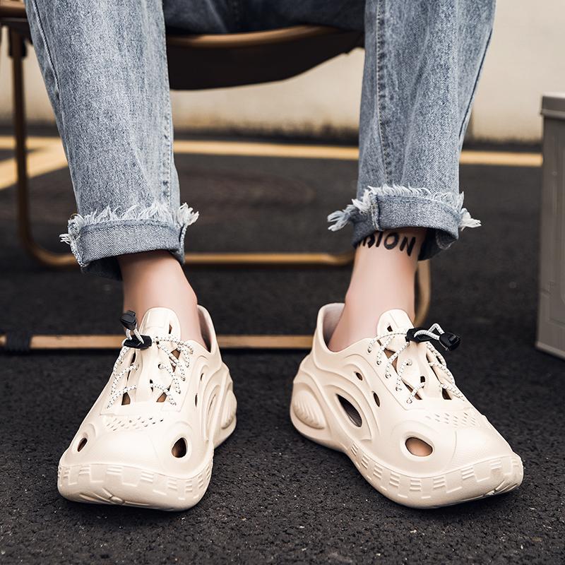 Fashion New Fashion Breathable Garden Shoes Summer Couple Sandals Non-slip Thick Bottom Men's Sandals Outdoor Baotou Beach Men's Shoes