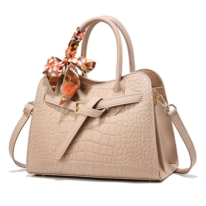 Handbag Crocodile Pattern PU Material Large Bag Single Shoulder Oblique Span Bag