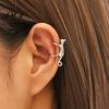 Alloy Ear Jewelry 1 Pc Cute Cat Cuff Earring for Women, Funny Kitten Clip on Earrings Women Animal Cartilage Wrap Around Earring, Non Piercing Crawler