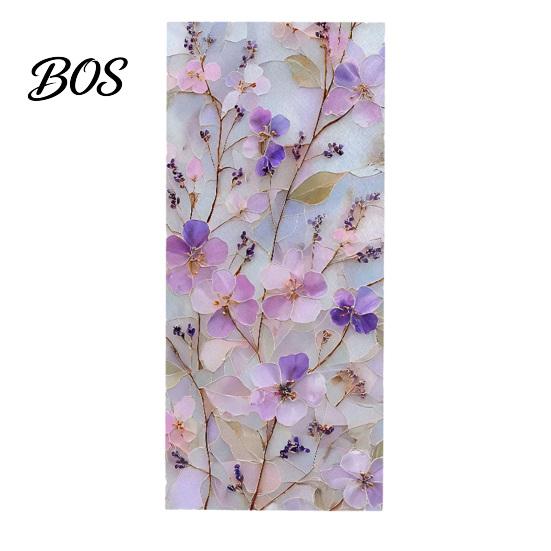 Electrostatic Window Sticker Stained Glass Privacy Film, Flower Wall Decals, UV Blocking Tearable Reusable Cling Floral Stickers for Bedroom