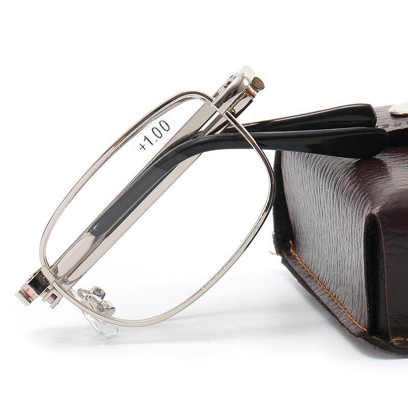 Readers For Men For Women Folding Spectacles Spectacles Frame TR Glasses +1.0 +1.5 +2.0 +2.5 +3.0 +3.5 +4.0 With Leather Case Premium