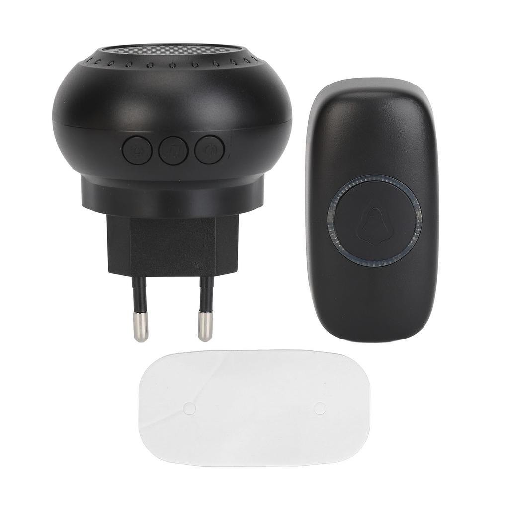 Wireless Doorbell Kit IP55 Waterproof Battery Operated 32 Melodies Cordless Caregiver Pager for