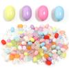 100pcs Candy Color Oval Acrylic Beads Mixed Color Loose Spacer Beads For Jewelry Making DIY Crafts Necklace Bracelet Accessories