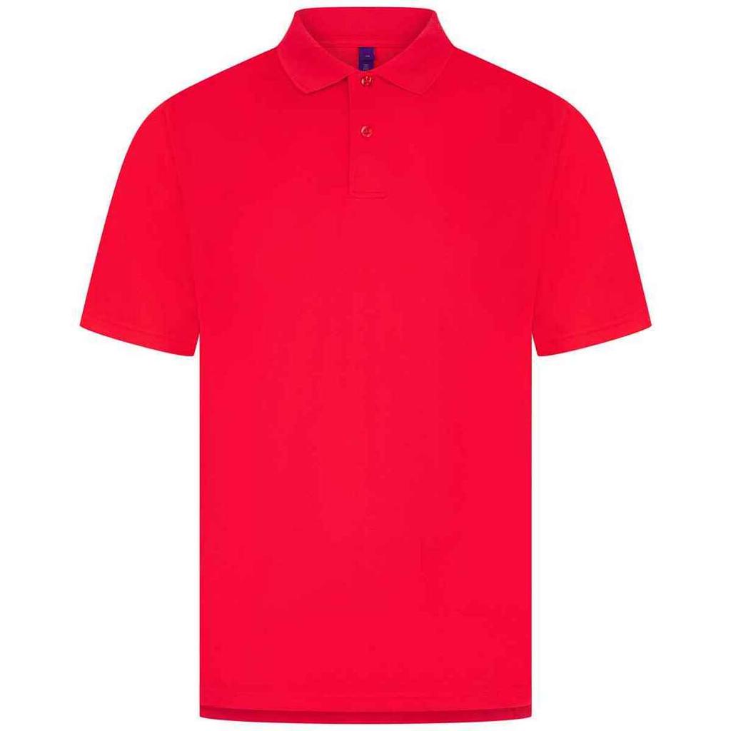 Henbury Mens CoolPlus Moisture Wicking Polo Shirt