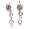Les Trésors De Lily [J6774] - Designer Earrings 'Scarlett' White Gray