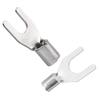 50PCS UT1.5 -10 Non-Insulated Ring Fork U-Type Terminal Tin-Plated Copper Terminals Assortment Kit Cable Wire Connector Crimp