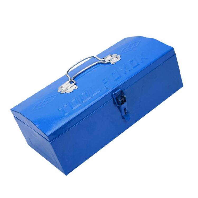 Robuste Aufbewahrungsbox aus Eisenblech, tragbarer Werkzeugkoffer aus Metall, Organizer für Zuhause, Büro und Reisen mit Schnappverschlüssen