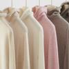 Women's High-Neck Rolled-Edge Wool Sweater: Regular Fit, Slimming, Versatile Cashmere Knit Base Layer