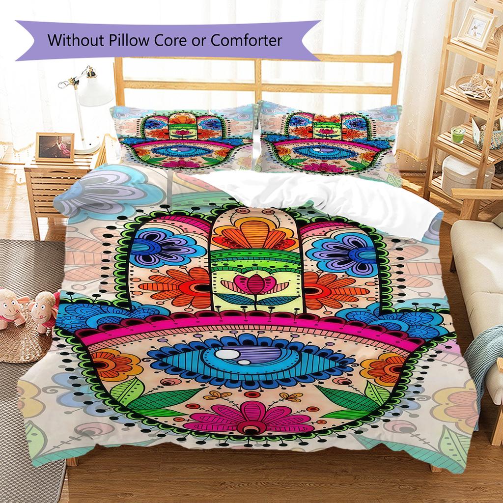 Nazar Boncuğu Pattern Bedding,Quilt Set Quilt Cover Pillowcase Home Birthday Gift (1 * duvet cover + 2 * pillowcase, without core)