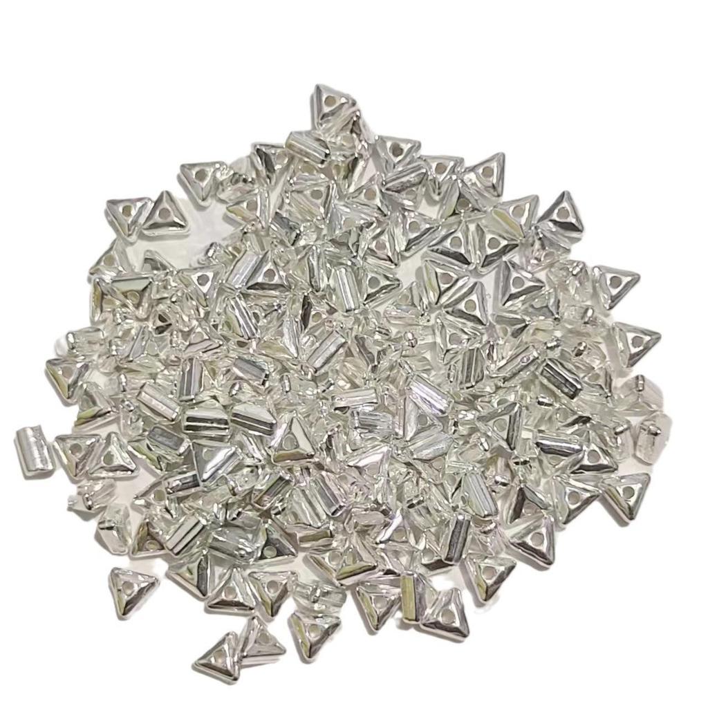 Trending Silver Triangle Spacer Beads for DIY Bracelets