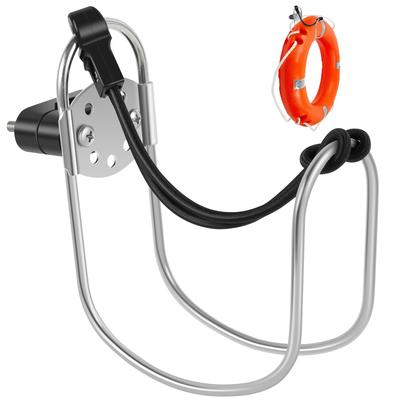 Horseshoe Lifebuoy Holder Kit 316 Stainless Steel Ship Lifebuoy Bracket Angle Adjustable Lifebuoy Ring Bracket Portable