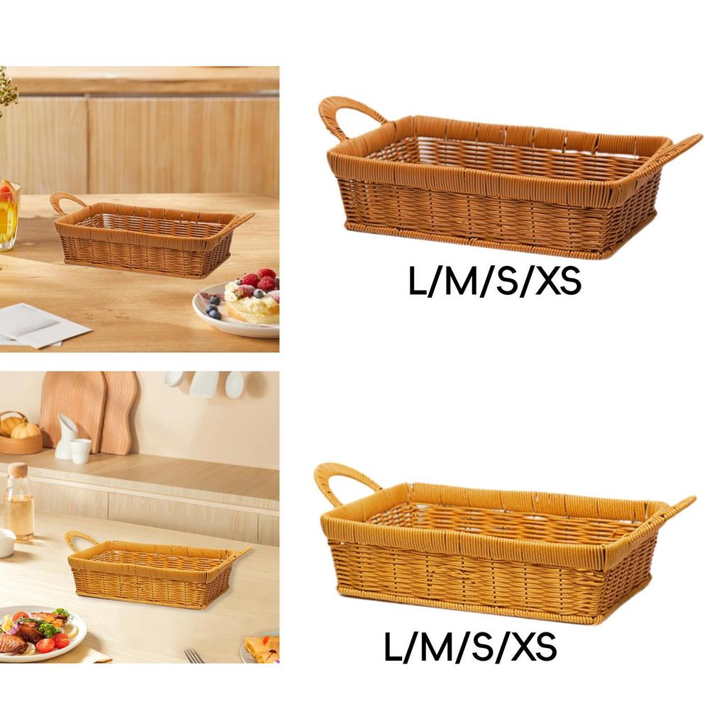 Fruchtschale Handgeflochtener Aufbewahrungskorb für Süßigkeiten Arbeitsplatte Snacks