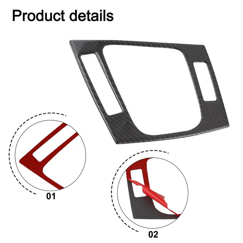 For BMW M3 E46 1998-2005 Center Console Shift Boot Frame Trim, Carbon Fiber Style Sporty Upgrade Anti-Scratch Trim Durable Decor