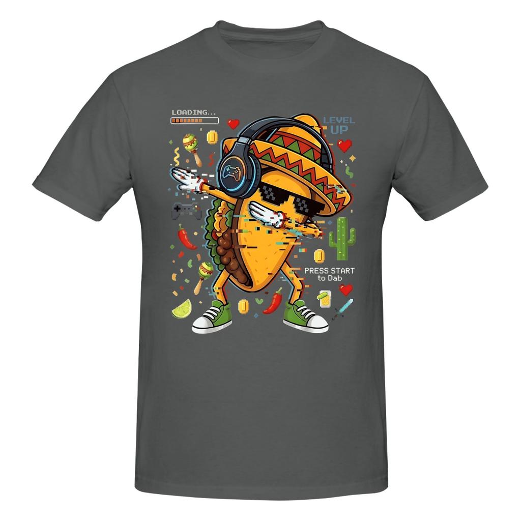 1 Piece Funny Dabbing Taco Mexican Fiesta Party Novelty Graphic 100 Cotton Tshirt Cinco De Drinko Tees Tops For Unisex