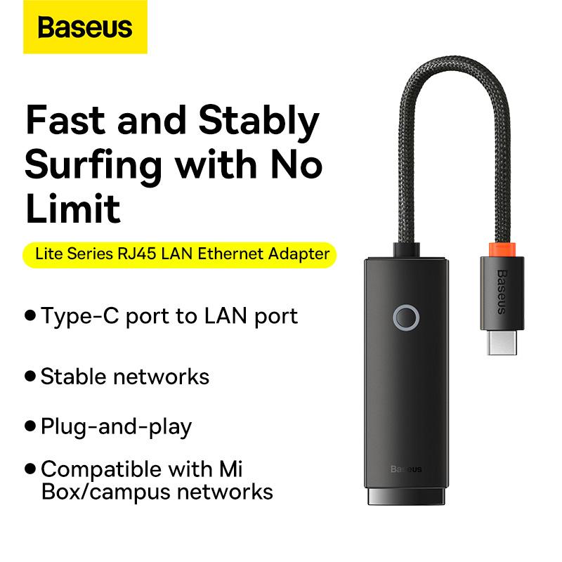 

Адаптер Ethernet серии Baseus Lite Type-C к порту LAN RJ45