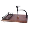 Sturdy Wood Base Castes Iron Tissue Holder and Seasoning Rack for Kitchen Countertop or Dining Table Organization