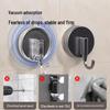 No-Drill Suction Cup Hook: Strong, Trace-Free Adhesive for Kitchen, Bathroom, and Door Use